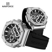 ราคา NAVIFORCE นาฬิกาข้อมือกันน้ำกีฬาลำลองนาฬิกาสำหรับสุภาพบุรุษและสุภาพสตรีสำหรับทุกเพศสายซิลิโคนโครโนกราฟนาฬิกาข้อมือวันที่เจิดจรัสแสดงแบรนด์ของแท้ (20946977508)