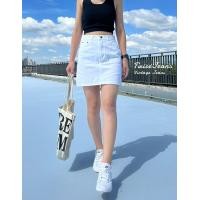 ราคา TwiceJeans กระโปรง ยีนส์ ผญ เอวสูง ผ้าไม่ยืด ทรงสอบ สีขาว ยาว 16 นิ้ว (17337271743)