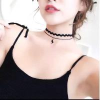 ราคา สร้อยแฟชั่นผู้หญิง สร้อยคอหัวใจ สร้อยมินิมอ สร้อยเชือกหัวใจแดง หัวใจดำ (17419940262)