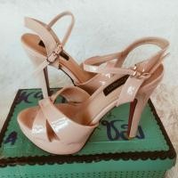 ราคา K9618 รองเท้าส้นสูง5 นิ้วเสริมหน้า 1 5 นิ้ว หนังแก้วสวยๆ (18949810179)