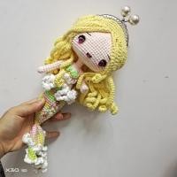 ราคา กระเป๋าถักไหมพรมโครเชต์แฮนด์เมดสำเร็จรูปกระเป๋านางเงือกกระเป๋าสะพายข้าง 8 5 กระเป๋าทองปากนางเงือก (20748297922)
