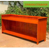 ราคา CPG ส่งฟรี ชั้นวางของไม้ 150 40สูง65 ซม ชั้นโชว์ไม้สัก ชั้นไม้วางของ ชั้นวางรองเท้า ชั้นวางของในครัว ชั้นวางสีสักทองน้ำตาลส้มเคลือบเงา K 16 (8410615746)