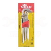 ราคา ประแจหกเหลี่ยม SOLO รุ่น 910 ประแจแอล กุญแจหกเหลี่ยม 9 ตัวชุด CRV 6เหลี่ยมT หัวบอล ประแจSolo ประแจดาว ปะแจหกเหลี่ยมโซโล (19096132297)