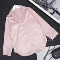ราคา เสื้อเชิ้ต lll Freesize lll TUM013 คอวี แขนยาว เย็บสกัดหน้าอก ผ้าซาร่า ผ้าเงา หนา สวย (12400079641)
