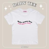 ราคา เสื้อยืดคอกลม BabyTee Meeer สกรีนลาย Make money first Fall in inlove later (20472416949)