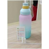 ราคา Sam A BZ 1600 water bottle กระบอกใส่น้ำ กระบอกน้ำพลาสติก สีพาสเทล 1600ml มีหูจับมือ พร้อมหลอด พร้อมปิดฝาได้ ฟรี สติกเกอร์ (18221924623)