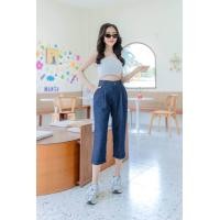 ราคา กางเกงยีนส์ขาเดฟ5ส่วน เก็บทรงเก็บต้นขา ตกแต่งปลายขาพับ ผ้ายีนส์ฟอก เนื้อผ้านิ่มใส เอวฟรีไซส์มียางยืดด้านหลัง เอว28 35 สะโพก42 (19493428945)