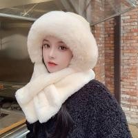 ราคา หมวกกันหนาวเย็บติดผ้าพันคอแบบสอด หมวกไหมพรม (20241555627)