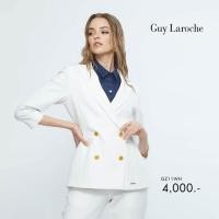 ราคา Guy Laroche Double Breast Shape Up Blazer แจ็คเก็ตใส่ทำงานปรับหุ่นสวย สี White GZ11WH (16564045774)
