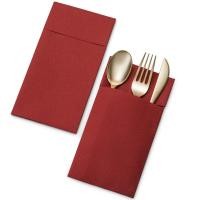 ราคา 50PCS Disposable Dinner Napkins with Built in Flatware PocketPrefolded Cloth Like Paper Napkins for Wedding Party (20980621868)