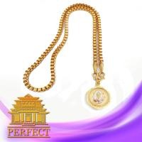 ราคา สร้อยคอทอง ลายทาโร่น้ำหนัก 3บาท ยาว24นิ้วชุบทองคำแท้ 24K คล้องจี้ จี้เหรียญสามกษัตริย์ พระพิฆเณศ พ่อแก่ เลียมกรอบทองแท้5ไมครอน (6059796846)