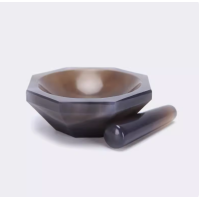 ราคา ready stock 50mm Natural Agate Mortar and Pestle Grind The Solid Make (21235144307)
