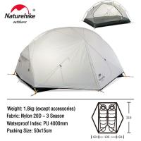 ราคา Naturehike Mongar เต็นท์แคมปิ้ง 2 คน ไนลอน 20D โพลีเอสเตอร์ 210T สองชั้น ระบายอากาศ กันน้ำ กันลม เต็นท์น้ำหนักเบาระดับมืออาชีพ เหมาะสำหรับ 3 ฤดู (21158615142)