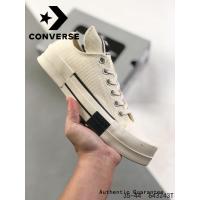 ราคา รองเท้าคอนเวิส Converse x Rick Owens TURBODRK High Low Top Sneakers Monochrome Masterpiece Genuine Outdoor Shoes รองเท้าผ้าใบ รองเท้า คอนเวิร์ส คลาสสิค ได้ทั้งชายหญิง แฟชั่นสตรีท ระบายอากาศได้ รองเท้า