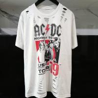 ราคา เสื้อยืดคุณภาพดี เสื้อขาด เสื้อวงวินเทจ อก46 ยาว31 สีขาว สีดำ ไม่มีตะเข็บข้าง cotton100 แฟชั่นชาย หญิง oversize (20385338177)