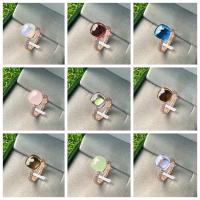 ราคา Pomellato Candy Style Ring White Zircon Natural Crystal Ring for Women 28 Colors Fashion Jewelry Rose Gold Plated Candy Ring (16012911182)