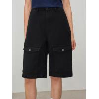 ราคา Cider Denim High Rise Solid Pocket Cargo Bermuda Shorts (21308731516)