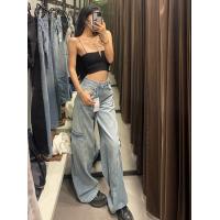 ราคา กางเกงยีนส์แนวช่างกลขากว้างไซส์ใหญ่แนววินเทจสไตล์ยุโรปและอเมริกาสำหรับผู้หญิงกางเกงเอวสูงทรงกระบอกทรงหลวมแบบลำลองแฟชั่นใส่แล้วดูผอมเพรียวสำหรับสาวอวบ (21093664405)