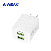ราคา ส่งฟรี Asaki Adapter 2 4A Fast Charge อะแดปเตอร์ หัวชาร์จไฟบ้านอเนกประสงค์ ชาร์จเร็ว 2 4A USB 2 ช่อง รุ่น A 5H ของแท้ รับประกัน 1 ปี (14523963160)