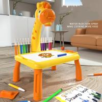 ราคา โต๊ะวาดรูปยีราฟ โต๊ะโปรเจคเตอร์24ภาพ กระดานวาดรูป โต๊ะวาดรูป โต๊ะฝึกวาดรูป โต๊ะทำการบ้าน กระดานวาดภาพ ของเล่นเด็ก (20477755647)
