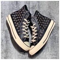 ราคา มีเก็บปลายทาง รองเท้าผ้าใบ หุ้มข้อ แบบหนัง Converse x Chrome Hearts ทรงคลาสสิค สุดฮิตมาแรง สินค้าพร้อมส่ง (7769550049)
