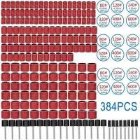 ราคา XCAN ชุดสายขัดกระดาษทราย384ชิ้นพร้อมแกน1 2 1 4สำหรับ Dremel เครื่องมือหมุนเล็บปลอกสายขัดเล็บ (21170958451)