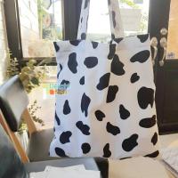 ราคา พร้อมส่ง กระเป๋าผ้า Tote Bag กระเป๋าผ้าลายวัว ลายเสือ ม้าลาย ถุงผ้า ลายปฏิทิน ลอตเตอรี่ มีซับใน ถุงผ้าน่ารักๆ กระเป๋าสะพาย ของขวัญปีใหม (7392486589)