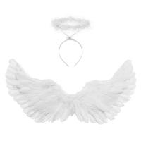 ราคา ชุดคอสเพลย์ปีกนางฟ้าและรัศมีสำหรับผู้ใหญ่ขนนกสีขาวสำหรับเด็กผู้หญิงหญิงสาว2ชิ้น (21359339995)