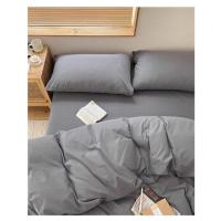ราคา พร้อมส่ง เซ็ตผ้าปูที่นอนสไตล์เกาหลีสีเทาอ่อน (18147412620)
