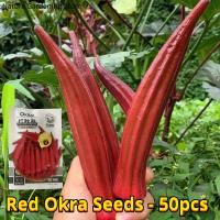 ราคา เมล็ดพันธุ์ กระเจี๊ยบมอญ สีแดง 50 เมล็ด Red Burgundy Okra Seed Organic Vegetable Seeds for Planting เมล็ดกระเจี๊ยบ F1 เมล็ดพันธุ์แท้ OP เมล็ดผักสวนครัว เมล็ดพันธุ์ผัก ผักสวนครัว ผักออร์แกนิก พันธุ์ผัก