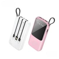 ราคา แบตสำรอง Power Bank 30000 mAh รุ่นE38 แถมซองกันน้ำ มีสายในตัว4ห้ว พักง่าย สะดวกสุด แถมสติ๊กเกอร์สุ่มลาย (19267806385)