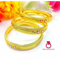 ราคา กำไล b135 กำไลลายดอกไม้ กำไลมงคล เคลือบทอง กำไลขัดเงา กำไลชิคๆ กำไลทองไมครอน กำไลทอง (18507649781)