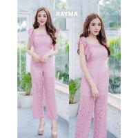 ราคา Jumpsuit ชุดจั้มสูทขายาว งานผ้าลูกไม้เนื้อดี มีซับในช่วงกางเกง มีซิปหลัง (14067144646)