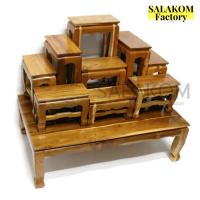 ราคา SLK ชุดโต๊ะหมู่บูชาไม้สัก หมู่ 9 หน้า 5 90 50 สูง70 ซม ก ลึก ส งานไม้สัก สีเคลือบใส (19851979914)