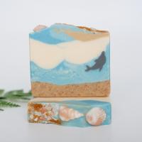 ราคา สบู่นมแพะ สบู่น้ำมันธรรมชาติจากนมแพะ Ocean Wave Natural Oil Soap สบู่กลิ่นหอม สบู่แฮนเมด (21335964441)