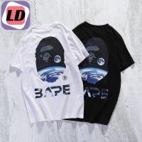 ราคา LD Tshirt เสื้อยืดถูกๆ เสื้อยืดคอกลมA BATHING APE BAPE Ape ลิงด้านนอกพิมพ์ญี่ปุ่นรุ่นเสื้อยืดฮิปฮอป O Neck แขนสั้นสีขาวสีดำโลโก้ข้อความ เสื้อยืดผ้าฝ้าย (17657563131)