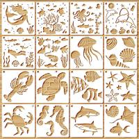 ราคา FIRST SONG การวาดภาพ 16ชิ้น เซ็ต ปั๊มขึ้นรูป พิมพ์ฉลุ ลายนูนนูน เครื่องมืองานฝีมือ DIY ลายฉลุภาพวาดตกแต่ง แบบพ่นสี แม่แบบสัญลักษณ์พืชสัตว์ ชุดฉลุลายกลวง (20696679068)