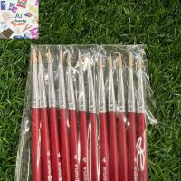 ราคา ภู่กันพานทอง ด้ามสีแดง หลากหลายขนาด (15900296781)