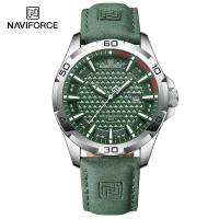 ราคา Naviforce นาฬิกาควอตซ์ผู้ชายแฟชั่นแบรนด์เนมผู้ชายสายหนังนาฬิกาข้อมือกันน้ำแบบมีปฏิทินนาฬิกาผู้ชาย (21341789670)