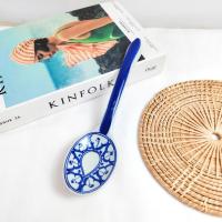 ราคา ทัพพีเซรามิค ขนาด 9 นิ้ว ลายคราม ทัพพีตักข้าว เนื้อเงางาม เซรามิคอย่างดี ลายไทย เคลือบอย่างดี เข้าไมโครเวฟได้ (21281461332)