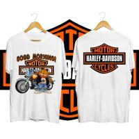 ราคา Good Morning เสื้อยืด Harley Davidson พิมพ์ลายกราฟิก Garfield (21360554127)