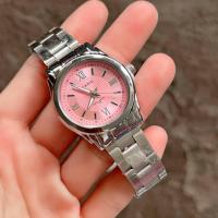 ราคา ใหม่ล่าสุด นาฬิกาข้อมือผู้หญิงแฟชั่น casio หน้าปัดชมพู หวานละมุน สวยงามสียอดฮิตคลาสิคสีใหม่ กันน้ำได้ ฟรี ถ่านสำiอง (14832886801)