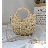 ราคา กระเป๋าสานครึ่งวงกลม ผูกโบว์ลูกไม้ มีสายยาว กระเป๋าสาน ทรงงครึ่งวงกลม M060 (21308879366)
