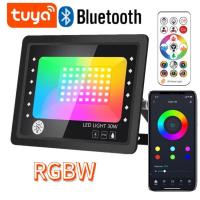 ราคา ไฟไฟฟลัดไลท์แบบ LED ใช้สี RGB 30W 60W 100W ไฟเวทีกลางแจ้งสมาร์ทสปอตไลท์บลูทูธในร่มโคมไฟตั้งพื้นงานปาร์ตี้ไฟสปอตไลท์สีสำหรับไฟประดับคริสต์มาสฮาโลวีน (17244479775)