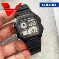 ราคา นาฬิกา Casio Standard ประกัน CMG ศูนย์เซ็นทรัล 1 ปี AE 1200WH 1A นาฬิกาข้อมือผู้ชาย สีดำ สายเรซิน รุ่น AE 1200WH 1AVDF ดำ Veladeedee (7225872127)
