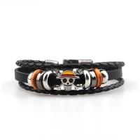 ราคา อะนิเมะเรื่องวันพีชสร้อยข้อมือ Monkey Luffy หมวกฟางหัวกะโหลกโลโก้สร้อยข้อมือถักหนังอุปกรณ์คอสเพลย์ของขวัญสายรัดข้อมือ (21073612785)