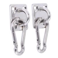 ราคา 2 Sets Of Suspended Ceiling Wall Mount U Shaped Hooks Stainless Steel Heavy Duty Multi Function Hammock Hammock Hook Metal Base Plate with Hook (19569777674)