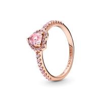 ราคา 925 sterling silver Inlaid Sparkling zirconia Elevated Heart Ring women fashion DIY jewelry valentines day gift for girlfriend (13288338684)