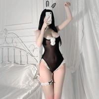 ราคา Backless Plush Bunny สาว V คอลูกไม้มุมมองชุดคอสเพลย์หวาน Kawaii เซ็กซี่บอดี้สูทกระต่ายซุกซนชุดบอดี้สูท (21357428958)
