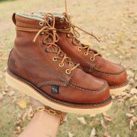 ราคา ส่งฟรี 6 5Us 24 5cm รองเท้า Thorogood American Heritage 6 Moc Toe Work Boots for Men Premium Full Grain Leather usa (21345731730)